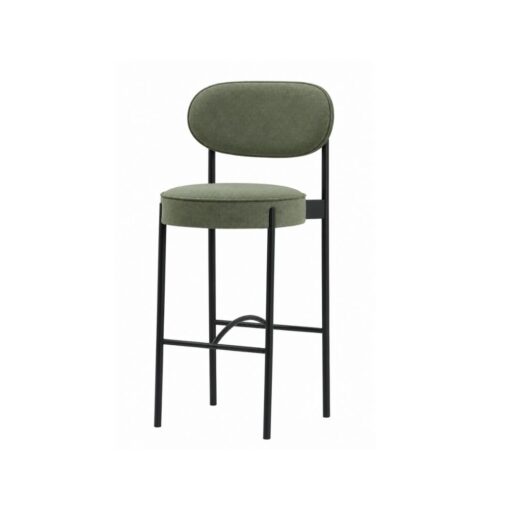 taburete undredal bar 26 metal y tapizado verde
