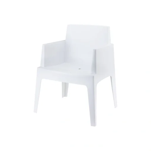 Silla Lounge de Terraza con Brazos BOX Siesta Exclusive - Apilable Diseño Cúbico