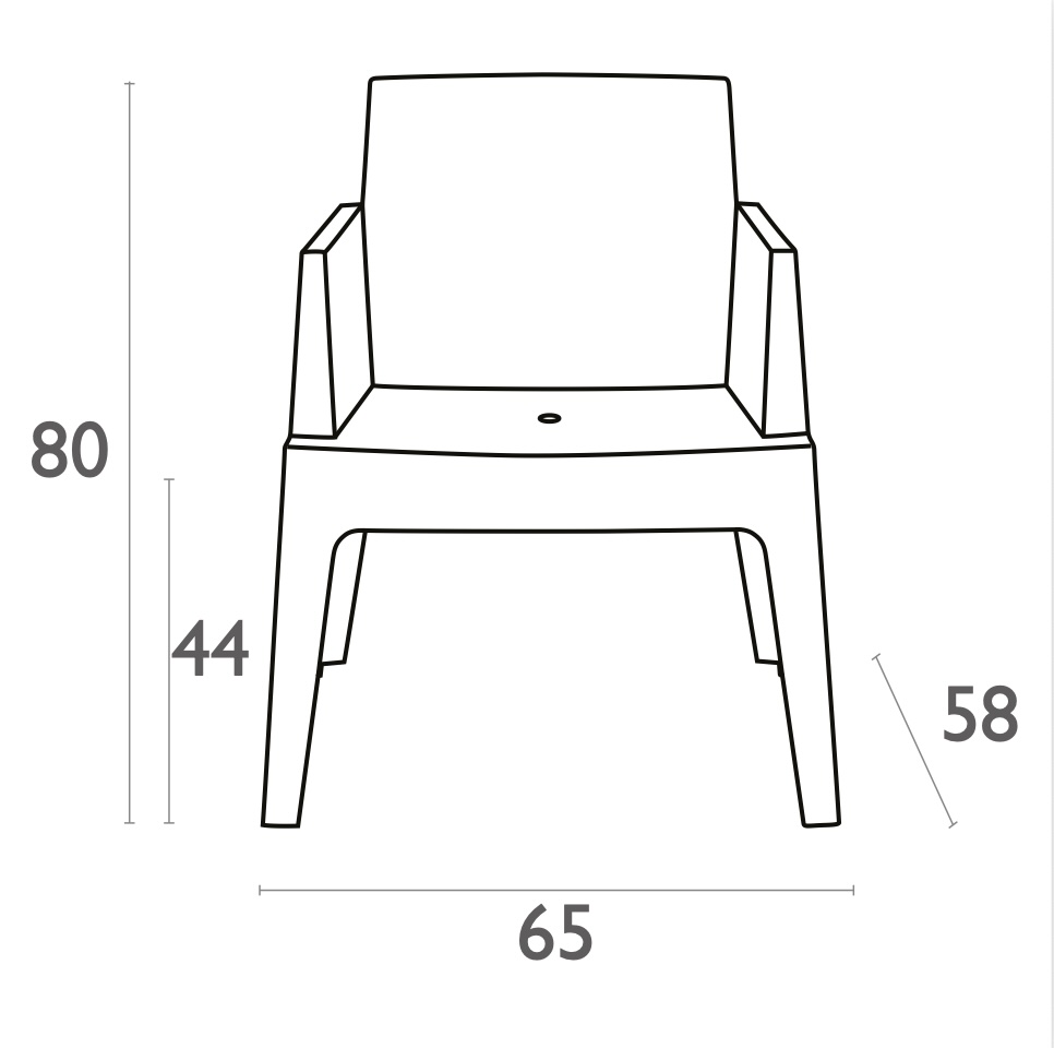 Silla Lounge de Terraza con Brazos BOX Siesta Exclusive - Apilable Diseño Cúbico - Imagen 3