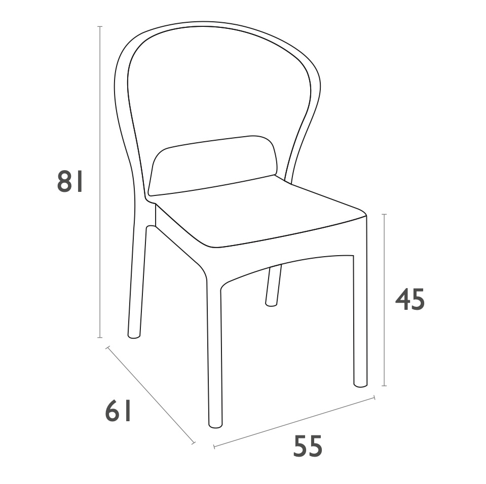 Silla de Terraza sin Brazos DAYTONA Siesta Exclusive - Apilable Imitación Ratán - Imagen 3
