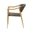 Silla QUEENS Apilable Exterior con Brazos - vista frontal - personalizable para hostelería y proyectos de interiorismo