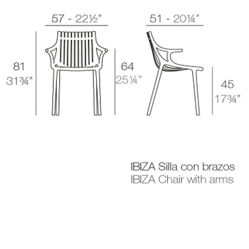 Diagrama de dimensiones del producto: medidas en centímetros