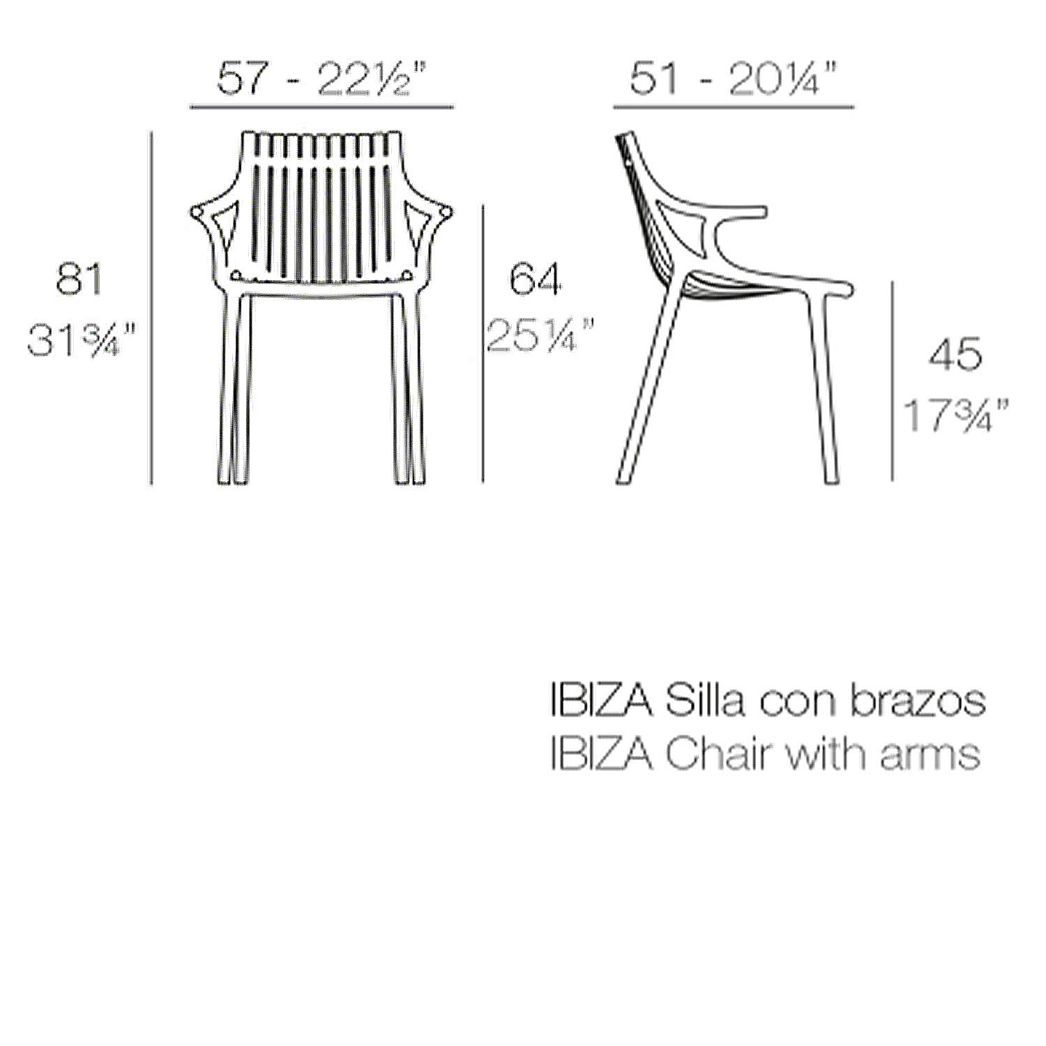 Diagrama de dimensiones del producto: medidas en centímetros