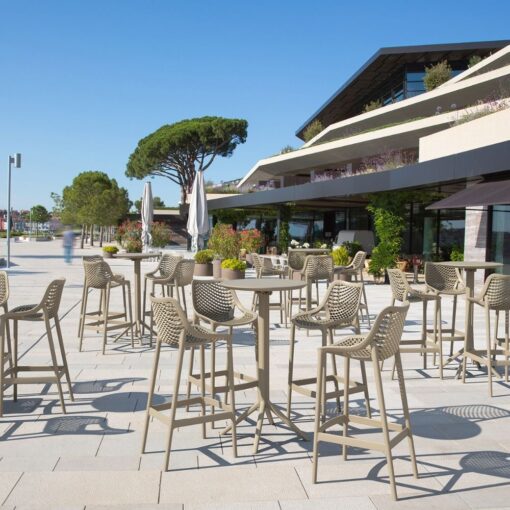 mesa alta sky de exterior bar plegable redonda