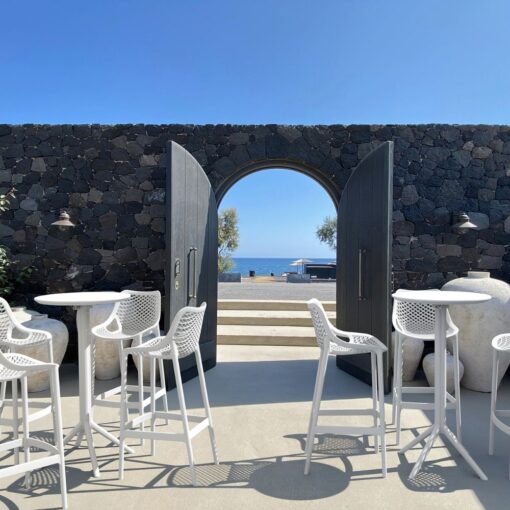 mesa alta sky de exterior bar plegable redonda