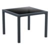 mesa bali de exterior ratán con cristal templado