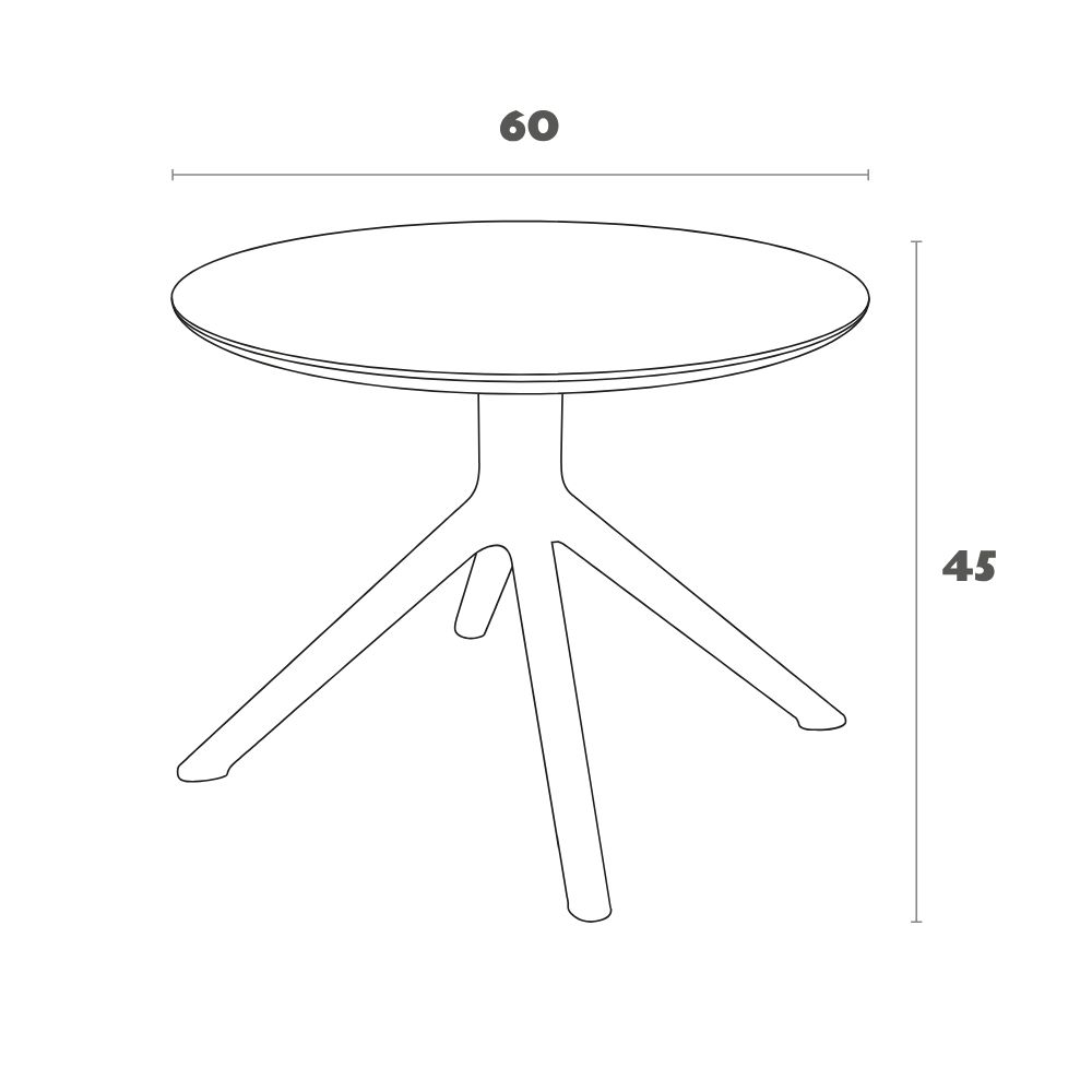 mesa sky mini redonda 60 cm de exterior