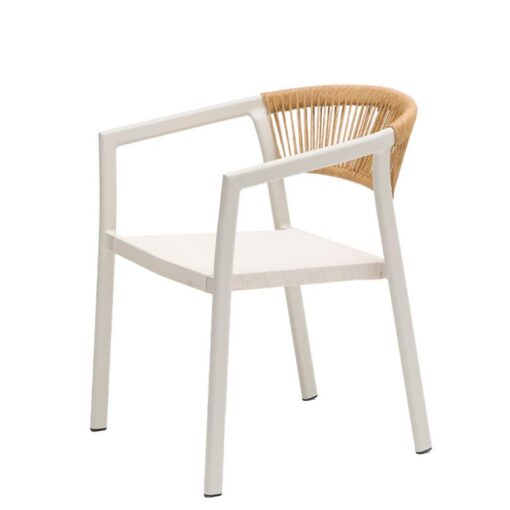 Sillón SEÚL Apilable Exterior Aluminio + Textilene - vista lateral