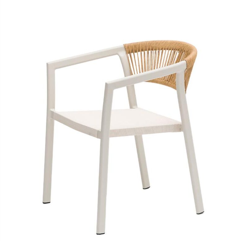 Sillón SEÚL Apilable Exterior Aluminio + Textilene - vista lateral