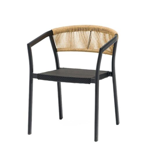 Sillón SEÚL Apilable Exterior Aluminio + Textilene para hostelería exterior profesional