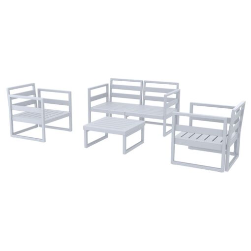 conjunto mykonos lounge estilo egeo para exterior polipropileno