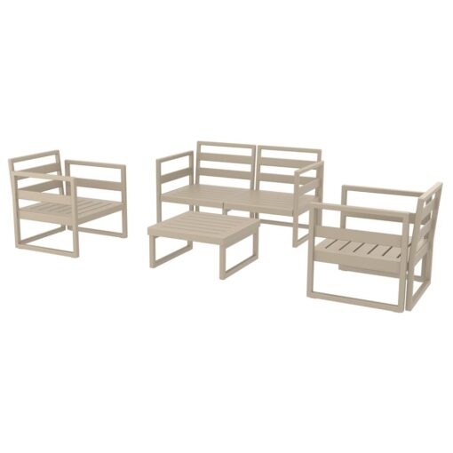 conjunto mykonos lounge estilo egeo para exterior polipropileno