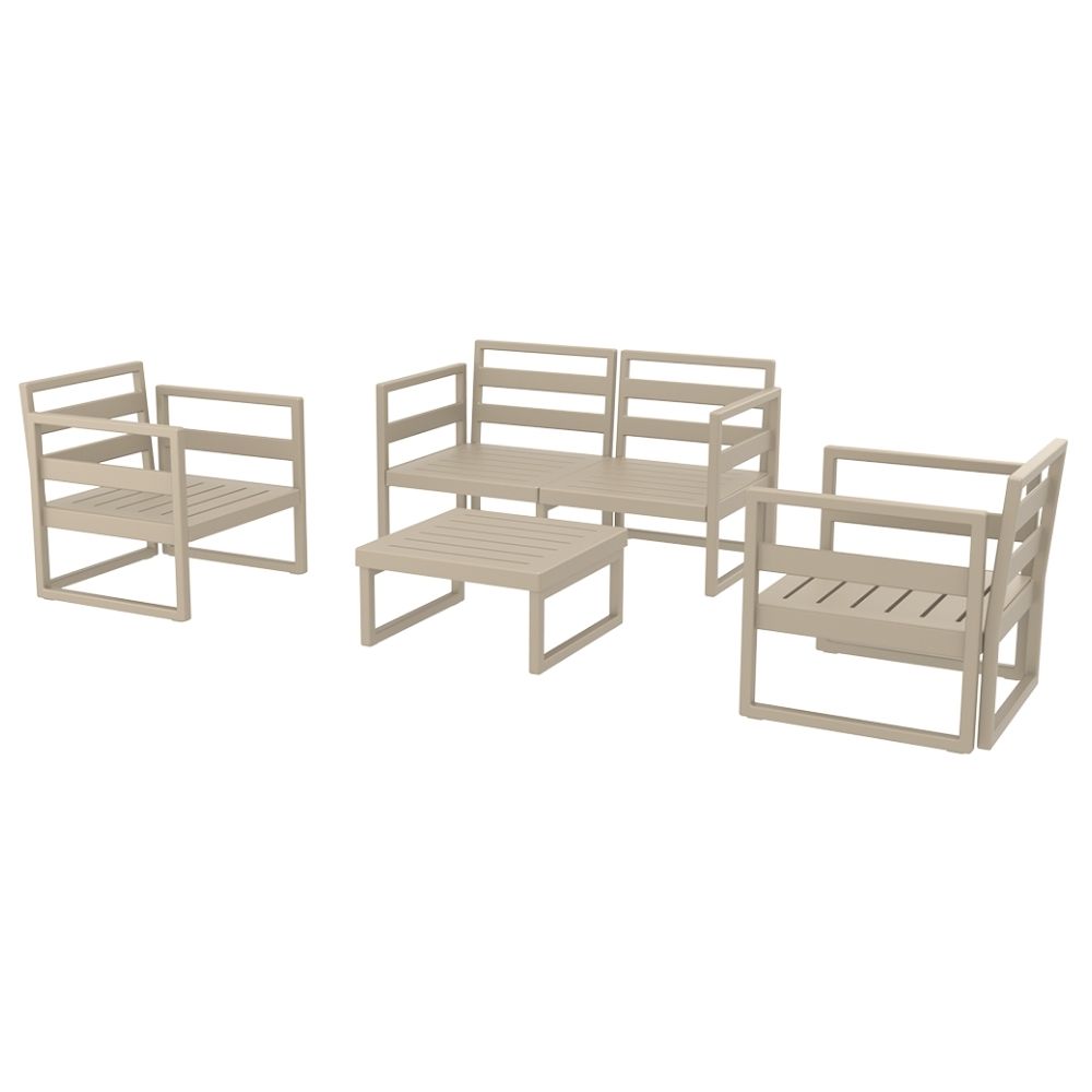 conjunto mykonos lounge estilo egeo para exterior polipropileno