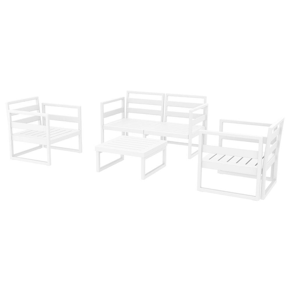 conjunto mykonos lounge estilo egeo para exterior polipropileno