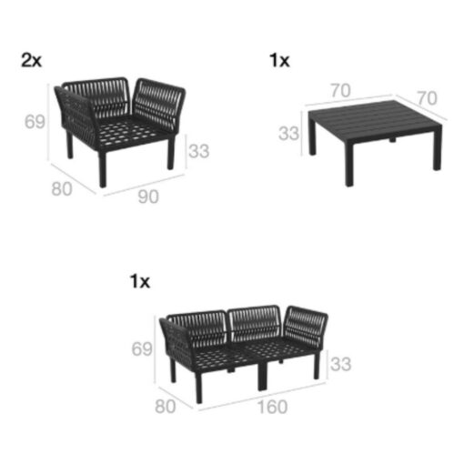 conjunto portofino lounge para exterior