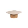 mesa centro rodas 80x80 aluminio piedra sinterizada exterior