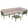 set portofino lounge esquinero polipropileno verde cojines incluidos exterior