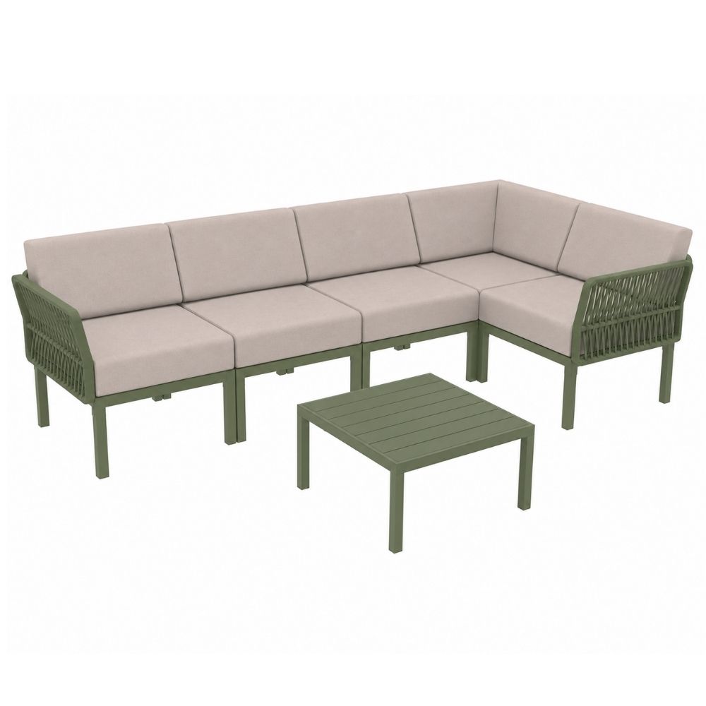 Conjunto Lounge PORTOFINO ESQUINERO VERDE Siesta Exclusive