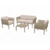 set portofino lounge polipropileno taupe cojines incluidos exterior