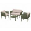 set portofino lounge polipropileno verde cojines incluidos exterior