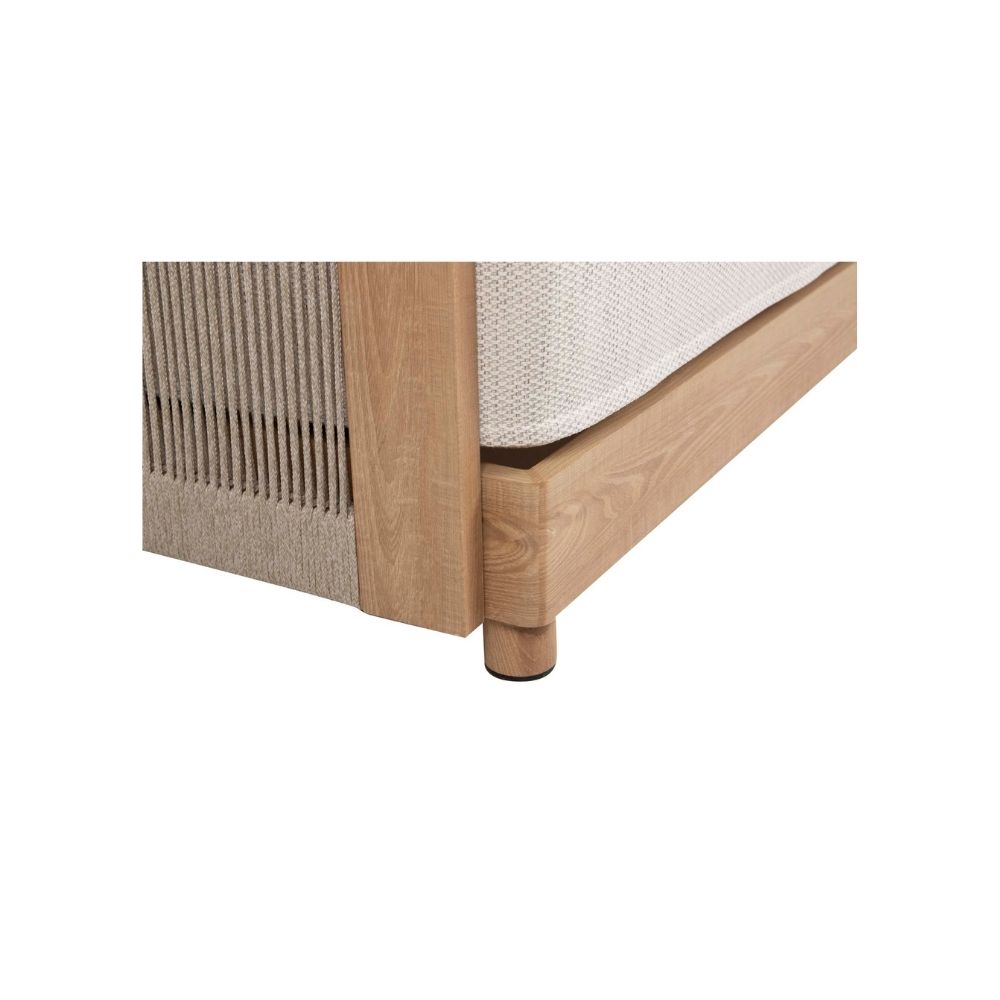 sofa Rodas 1 plaza aluminio y cuerda para exterior e interior