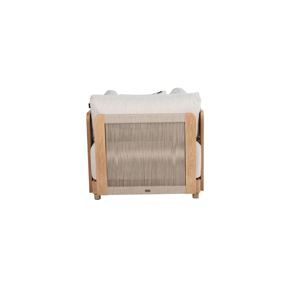 sofa Rodas 1 plaza aluminio y cuerda para exterior e interior