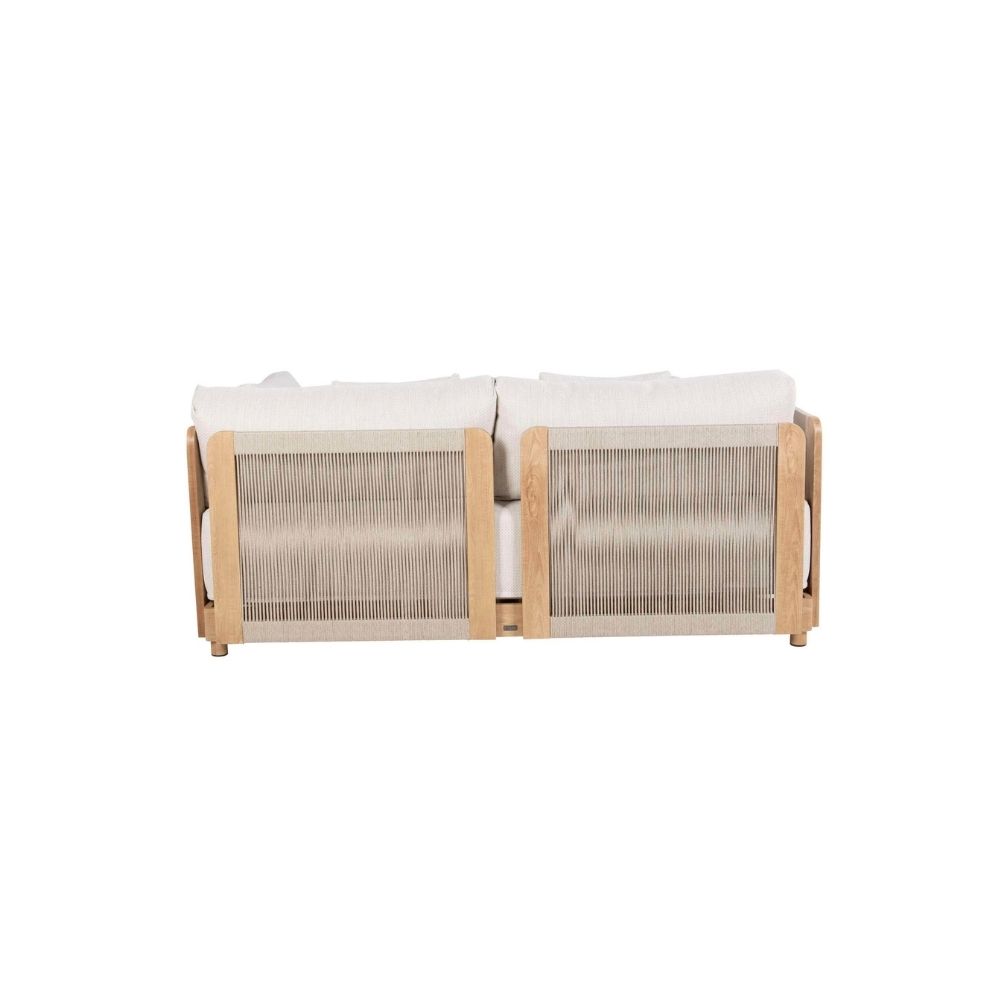 sofa Rodas 2 plazas aluminio y cuerda para exterior e interior