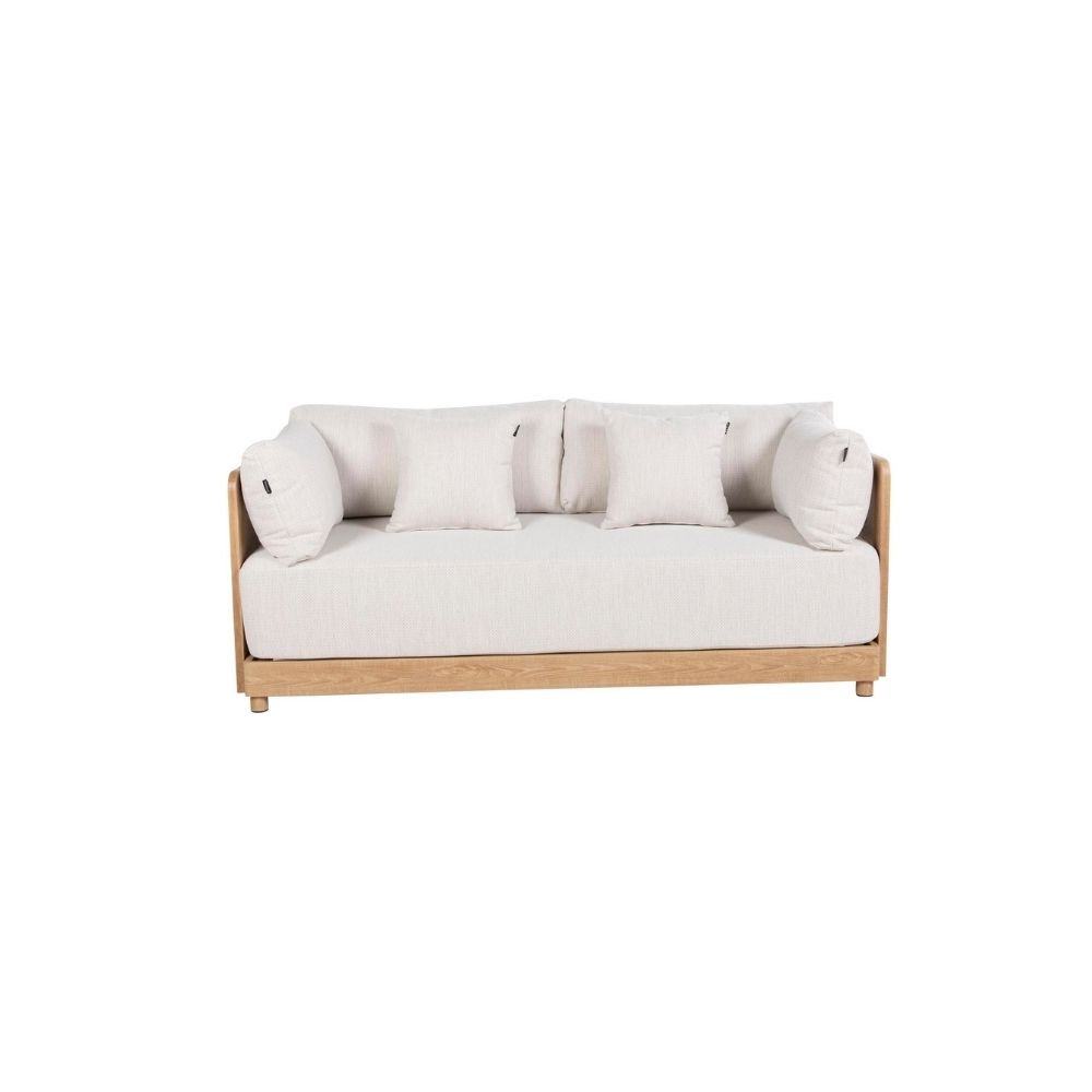 sofa Rodas 2 plazas aluminio y cuerda para exterior e interior