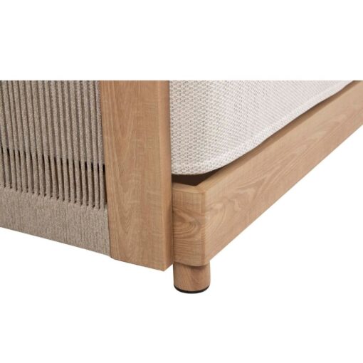 sofa Rodas 1 plaza aluminio y cuerda para exterior e interior