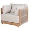 sofa Rodas 1 plaza aluminio y cuerda para exterior e interior
