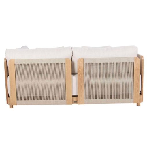 sofa Rodas 2 plazas aluminio y cuerda para exterior e interior