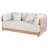 sofa Rodas 2 plazas aluminio y cuerda para exterior e interior