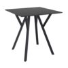 mesa de terraza max con tablero hpl cuadrada 70x70 cm para interior y exterior