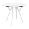 mesa de terraza max con tablero hpl redonda 90 cm para interior y exterior