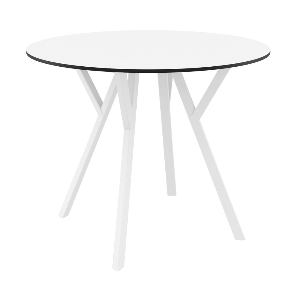 Mesa de Terraza MAX Ø90 Siesta Exclusive – Tablero redondo HPL Interior y Exterior