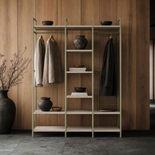 estantería vestidor abierto amara metal acero baldas de melamina para uso interior