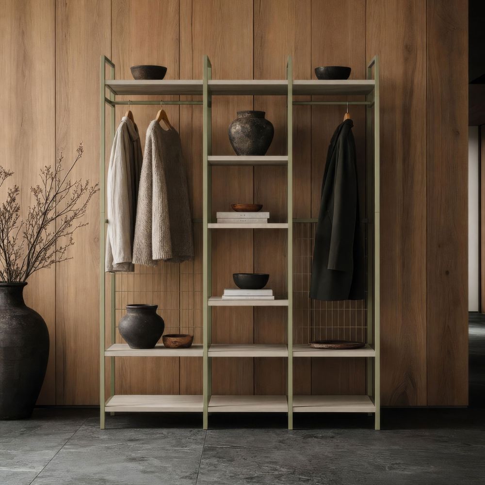 estantería vestidor abierto amara metal acero baldas de melamina para uso interior