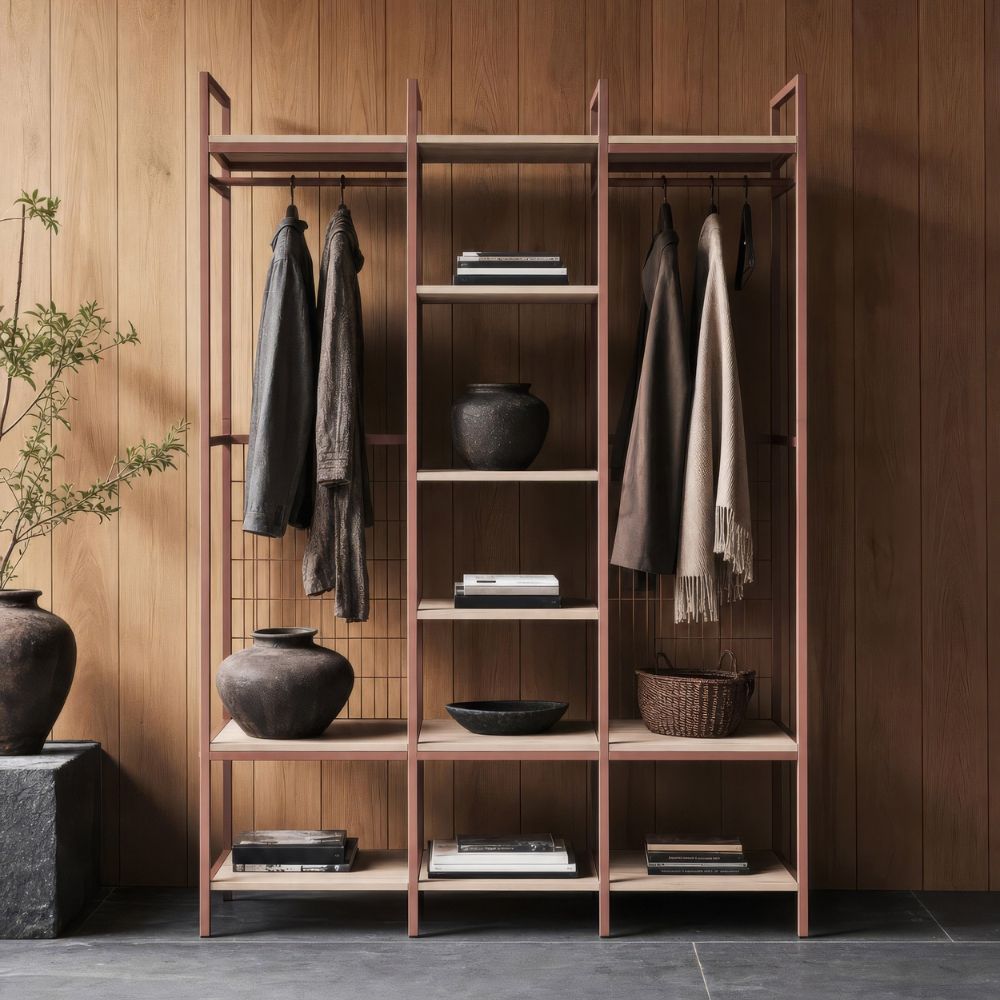 estantería vestidor abierto amara metal acero baldas de melamina para uso interior