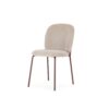 silla daia sin brazos tapizada y metal para interior