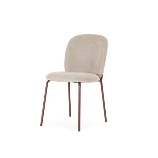 silla daia sin brazos tapizada y metal para interior