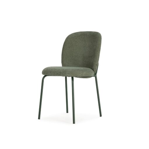 silla daia sin brazos tapizada y metal para interior