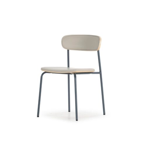 silla saula tapizada patas metal interior