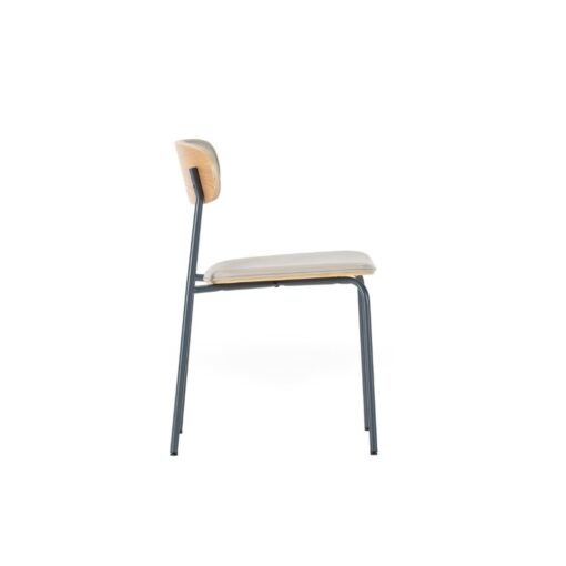 silla saula tapizada patas metal interior