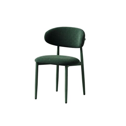 silla sin brazos Nixa tapizada con estructura de metal para uso interior