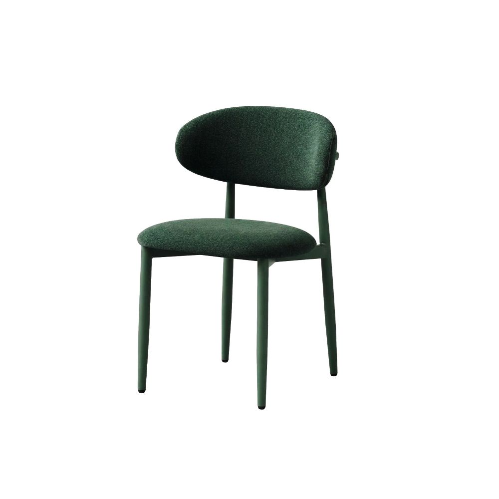 silla sin brazos Nixa tapizada con estructura de metal para uso interior