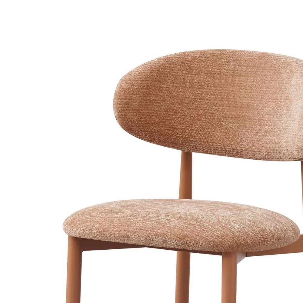 silla sin brazos Nixa tapizada con estructura de metal para uso interior