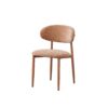 silla sin brazos Nixa tapizada con estructura de metal para uso interior