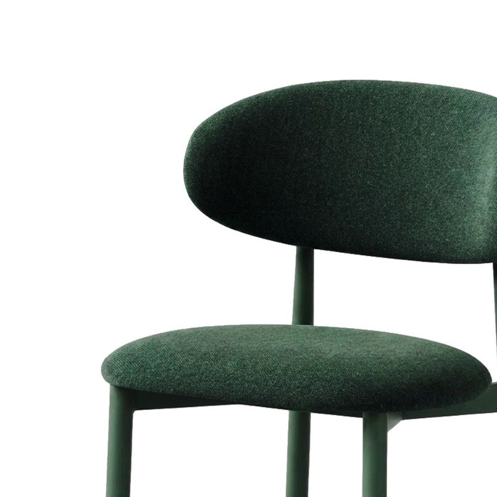 silla sin brazos Nixa tapizada con estructura de metal para uso interior